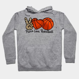 Peace Love And Basketball Hoodie